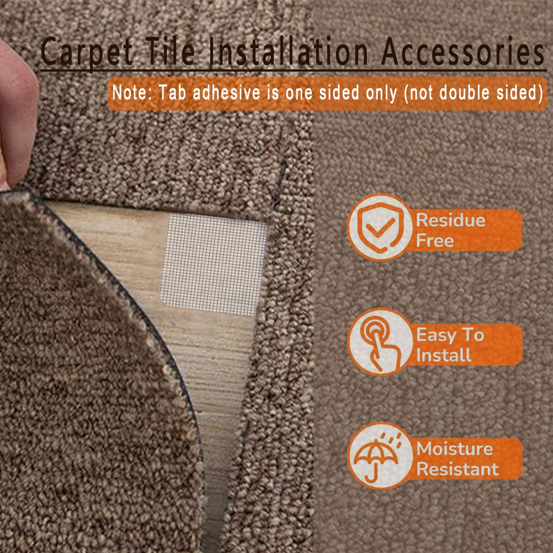 Carpet Tile Tape, Carpet Square adhesives, 4" x 4"Carpet Tile Adhesive Tabs 300 Tabs