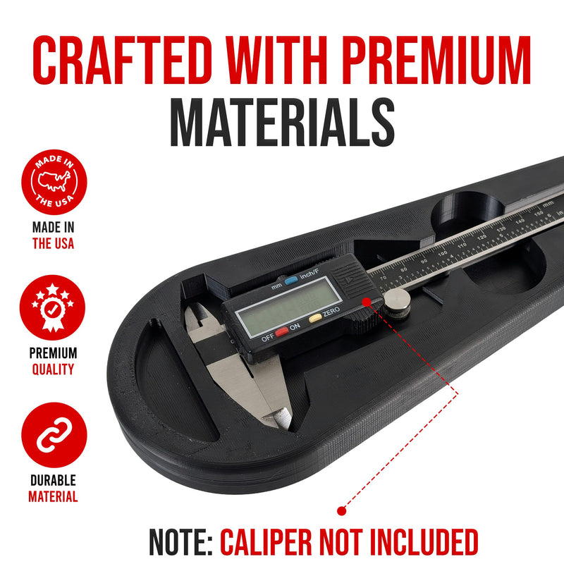 USA-Made Magnetic Caliper Holster for Micrometers & Precision Tools – Heavy-Duty Protective Case with Magnetic Backing, Scratch-Resistant, Dustproof, Shockproof, and Durable Design