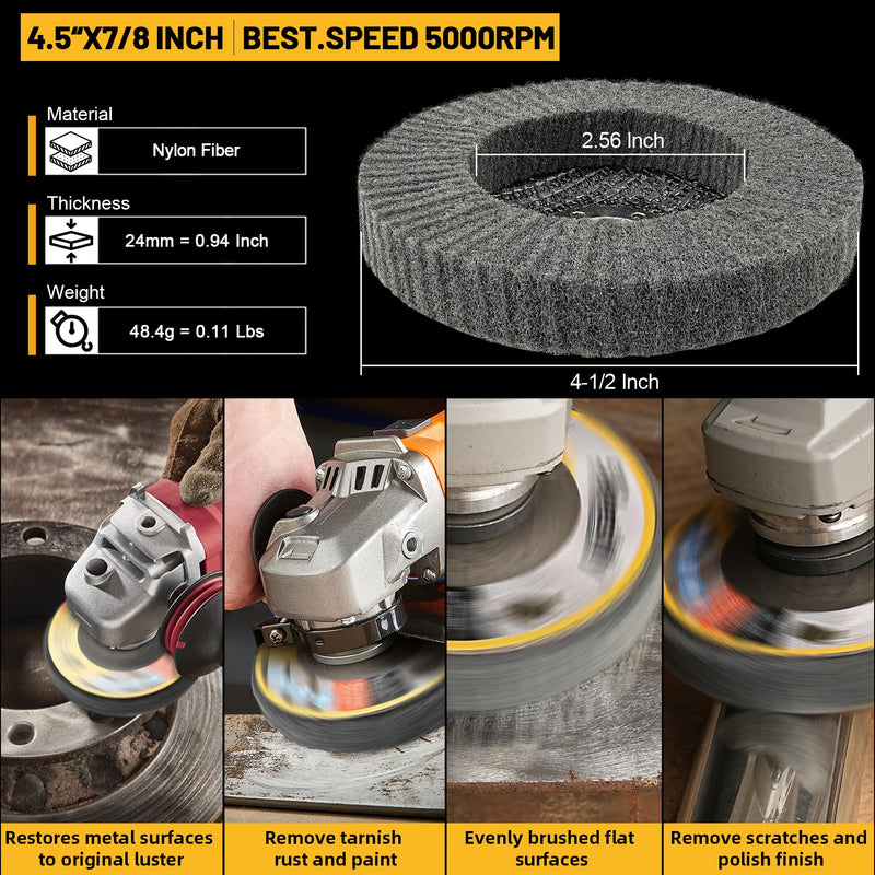 10Pcs 600 Grit Scour Flap Disc 4 1/2 Inch Fine Polishing Buffing Wheel for Metal Stainless Steel Angle Grinder Scouring Pads Scuff Sanding Discs Paint Rust Remover 600 Grit 10PCS