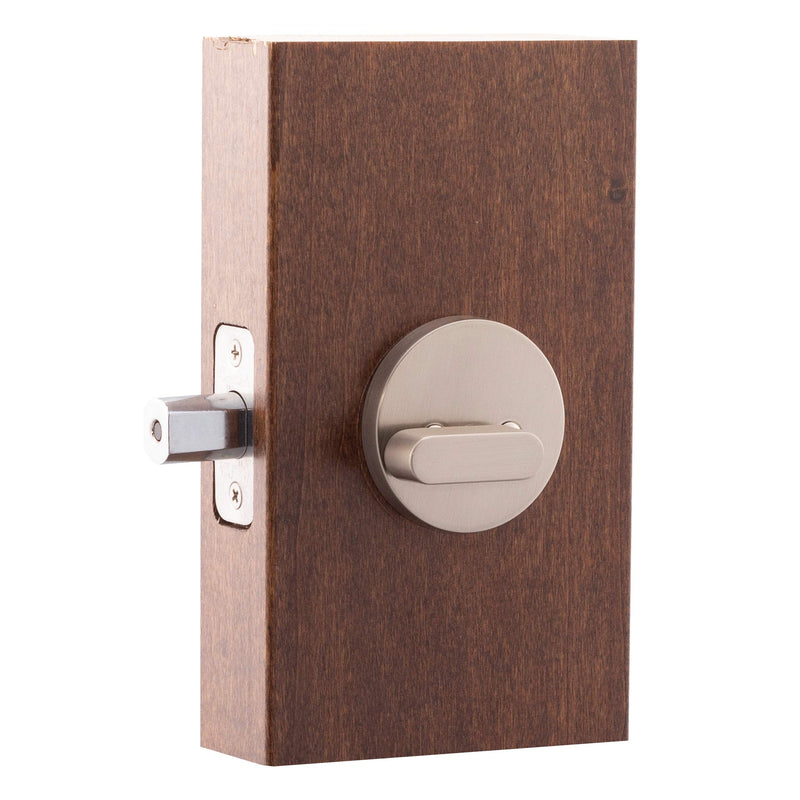 Copper Creek DBR2410SS Contemporary Single Cylinder Deadbolt, Round, Satin Stainless, Key Lock