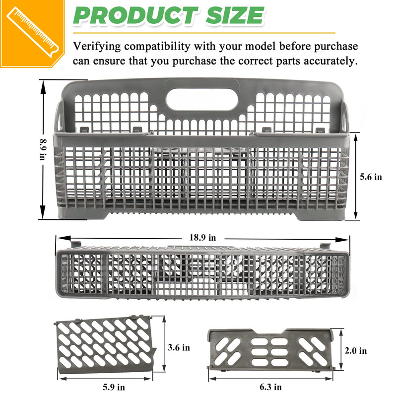 WP8562043 8531233 Universal Dishwasher Silverware Basket Replacement for Whirlpool Kitchen-aid Dishwasher Utensil Basket - Replaces Kitchen-aid Dishwasher Basket W10190415 8531288 8562043 WP8531233VP