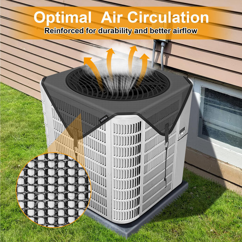 Kipiea Central Air Conditioner Mesh Covers for Outside Units, Top Universal Upgrade Mesh Outdoor AC Unit Cover Defender for All Seasons (30" x 30") 30" x 30"
