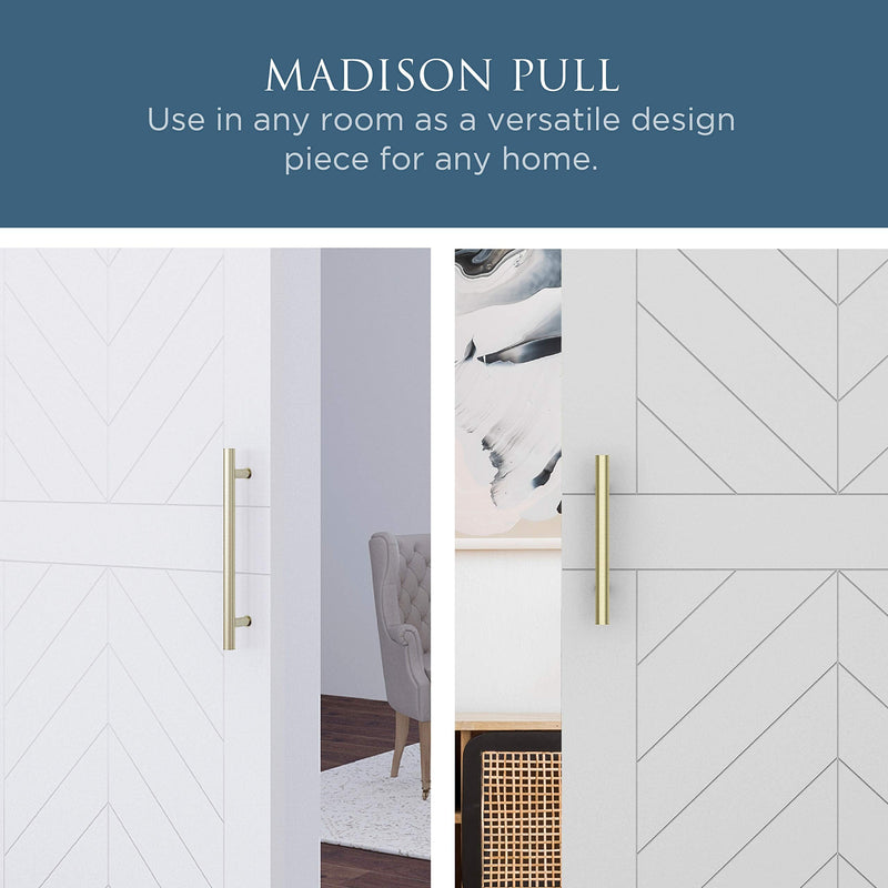 National Hardware N700-102 Madison Pull, Brushed Gold, 12" 1 Count (Pack of 1)