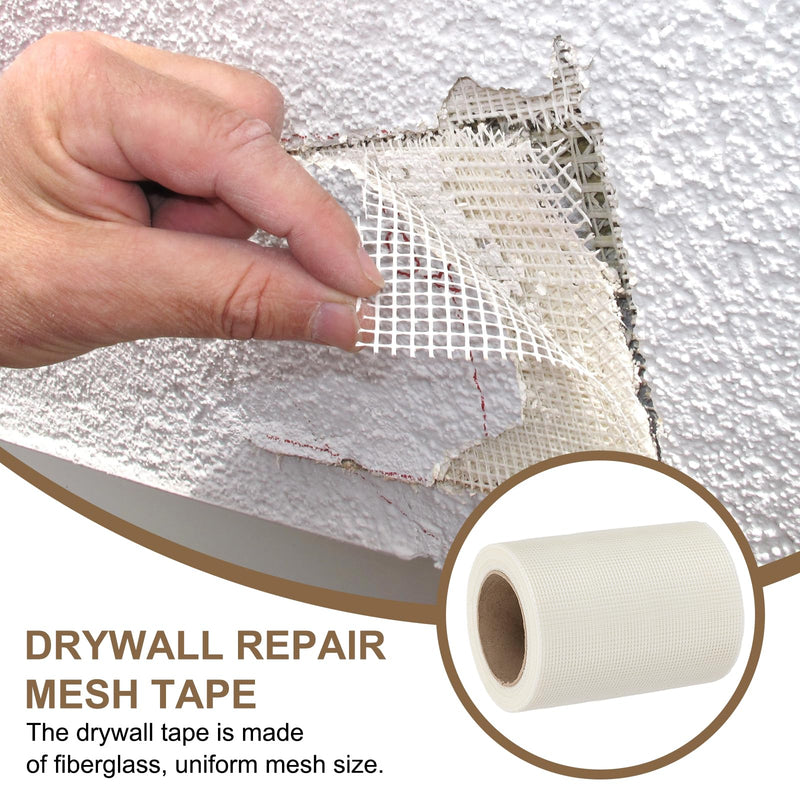 PATIKIL Drywall Repair Mesh Tape, 8 inch x 82 ft Fiberglass Repair Patch Self-Adhesive Dry Wall Joint Tape 10 Mesh Wall Hole Crack and Seam Patch, White 8 inch x 82 Feet