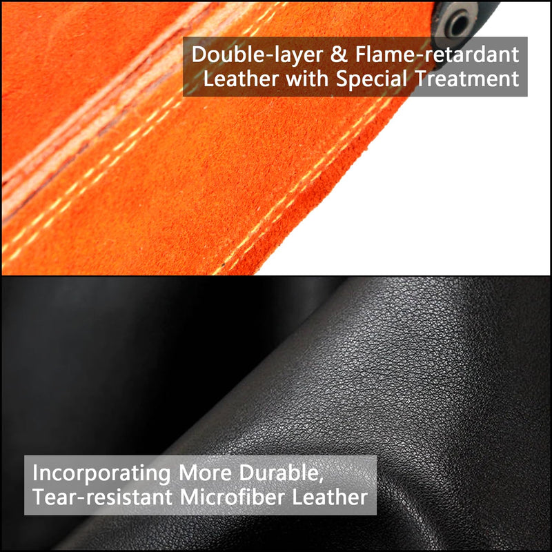 Flame-Resistant Electrode Bag, Cowhide Leather Welding Rod Holder, Wearable Thickened Storage Pouch