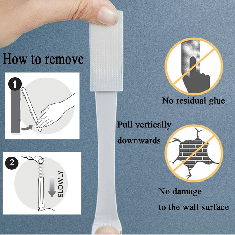 Large Picture Hanging Strips Heavy Duty, 16-Pairs(32 Strips) Sticky Picture Hangers for Walls No Damage Wall Picture Hangers Without Nails Refill Adhesive Poster Strips Large-16 pairs