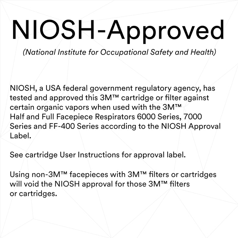 3M P100 Respirator Cartridge/Filter 60925, NIOSH Approved, 1 Pair