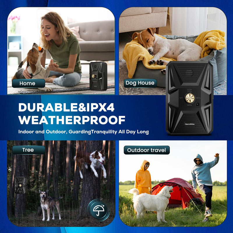 Anti Barking Devices, Auto Ultrasonic Dog Bark Deterrent Devices Long Range 50ft, 3 Modes Rechargeable Bark Box Barking Control Devices, Effective Stop Barking Dog Devices Indoor/Outdoor Training