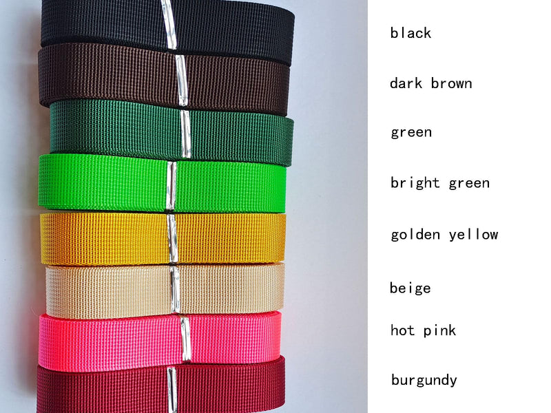 1 Inch Nylon Webbing 6 Yards 20 Yards 22 Yards 24 Yards Durable Flat Nylon Strap for Backpack Cargo Strap Pet Leash or Collar Craft Mixed Color 3 24.0 Yards