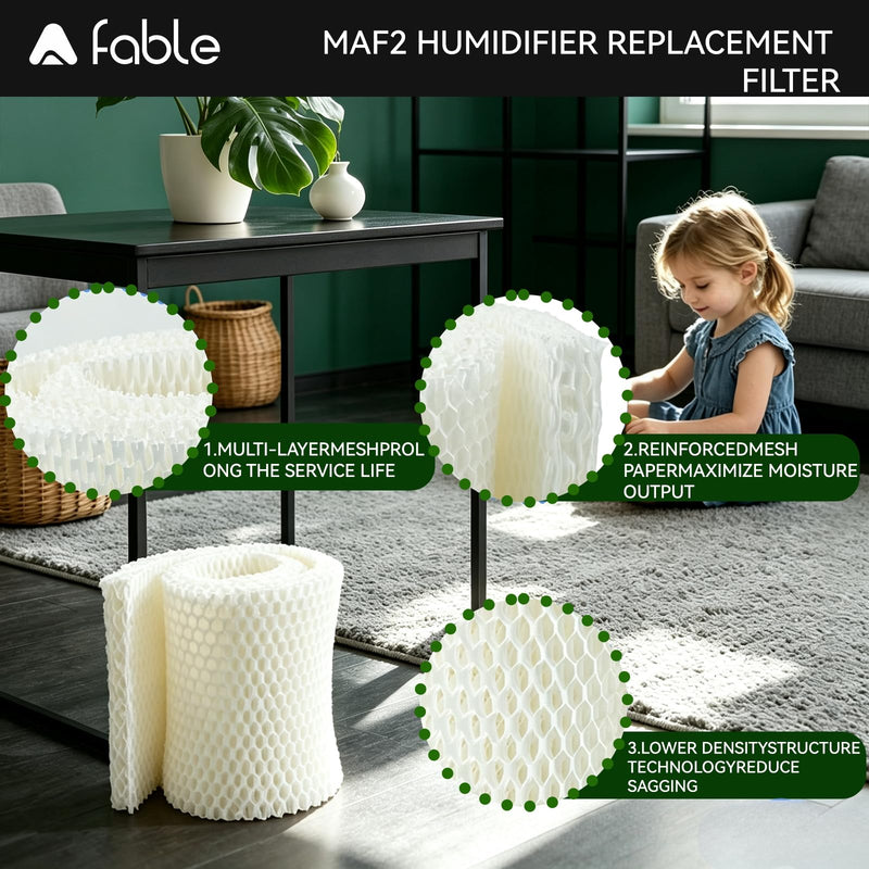 MAF2 Humidifier Wick Filter Replacement Fit for Aircare Esscik Air MiostAIR 2