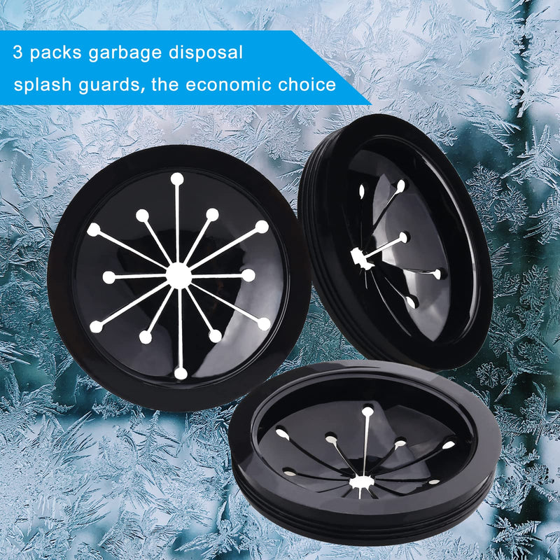 3 Packs Garbage Disposal Splash Guard Sink Baffle, 3-1/8 Inch Food Waste Disposer Accessories, Suitable for Waste King, Whirlaway and GE Models 3-1/8 In