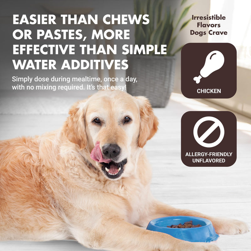 LIQUID-VET Total & Complete Support for Dogs – Joint, Allergy, Digestive & Immune Health – 10 Active Ingredients in 1 - Made for Picky Eaters (8 Fluid Ounces, Chicken) 8 Fluid Ounces