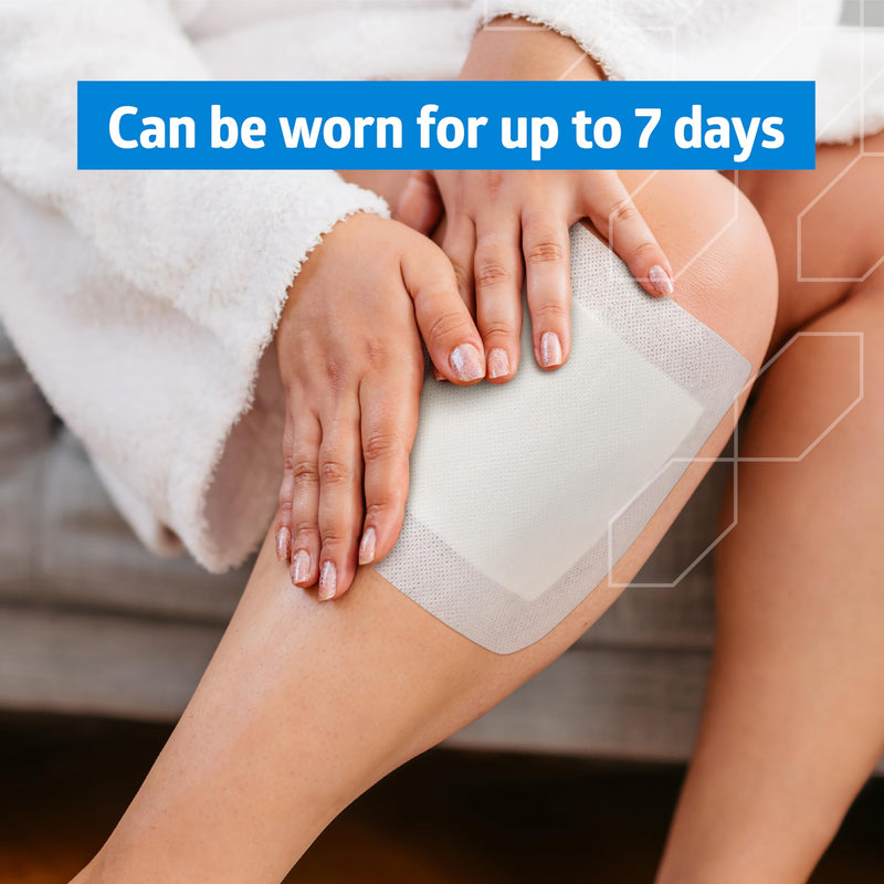 Medline Stratasorb Sterile, 6” x 6” Composite Island Dressing with Non-Adherent Gauze Pad, Waterproof Back, Covers & Protects Wounds, Lasts Up to 7 Days, 6 Per Box, Not Made with Natural Rubber Latex 6" x 6"