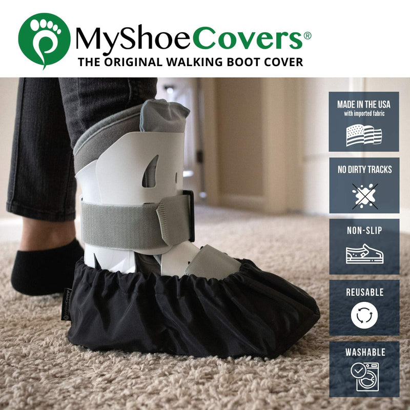 1 Fracture Walking Boot Cover - Black, Large Large fits Medium Walking Boot
