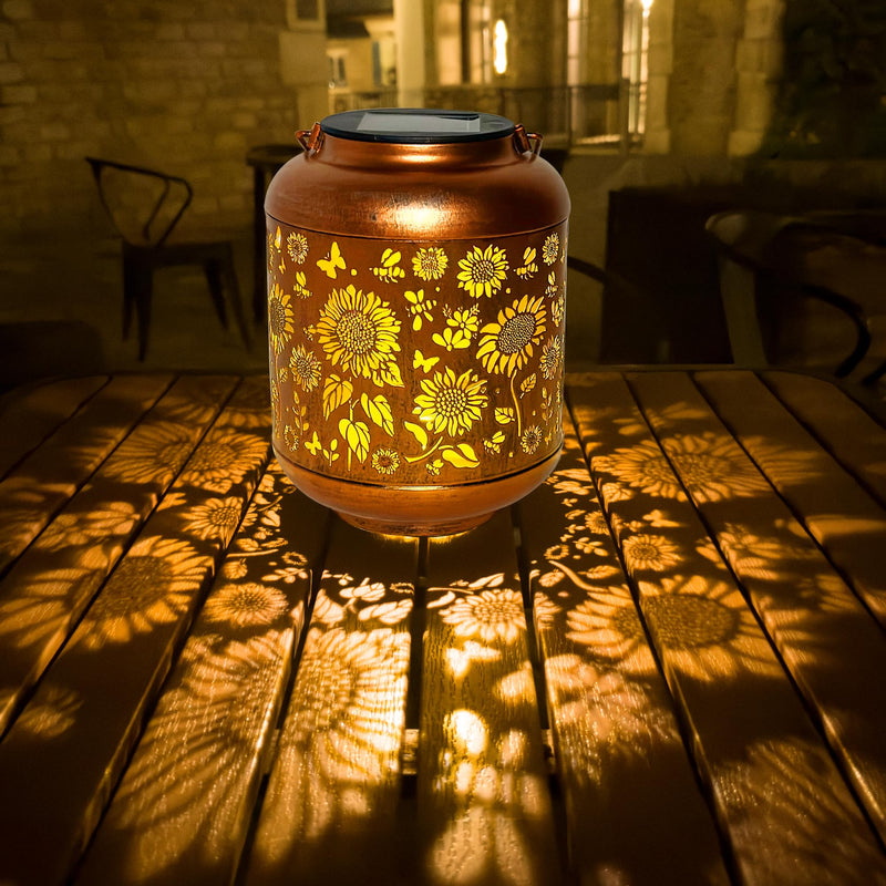 Solar Lanterns Outdoor, Waterproof Hanging Solar Lantern Garden Decor, Solar Lights for Backyard Porch Patio Table Yard Balcony Lawn Pathway, Sunflower Gifts for Women Grandma Mom 1