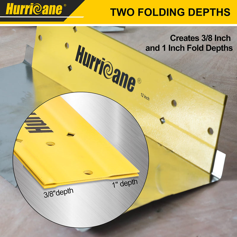 HURRICANE 12 Inch Folding Tool, Sheet Metal Bending Tools for HVAC, Duct Bender Hand Tool, Forming Metal 12" Folding Tool