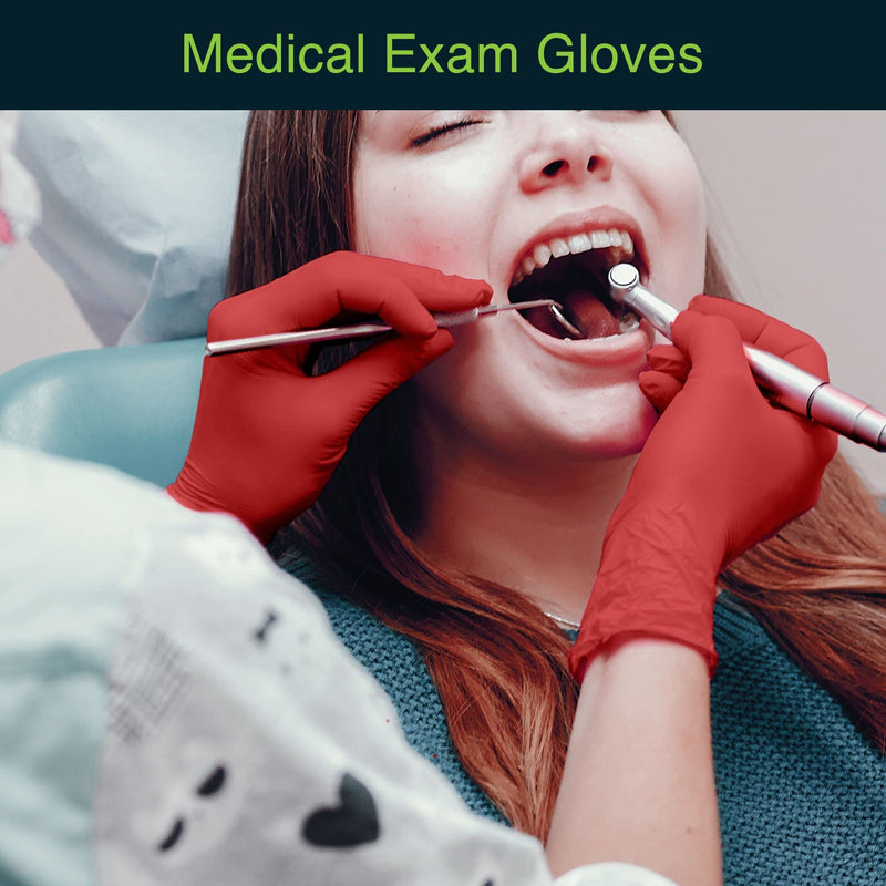 Light Burgundy Nitrile Disposable Gloves - 50 Count - 3 Mil Nitrile Gloves Medium - Powder and Latex Free Rubber Gloves - Surgical Medical Exam Gloves - Food Safe Cooking Gloves