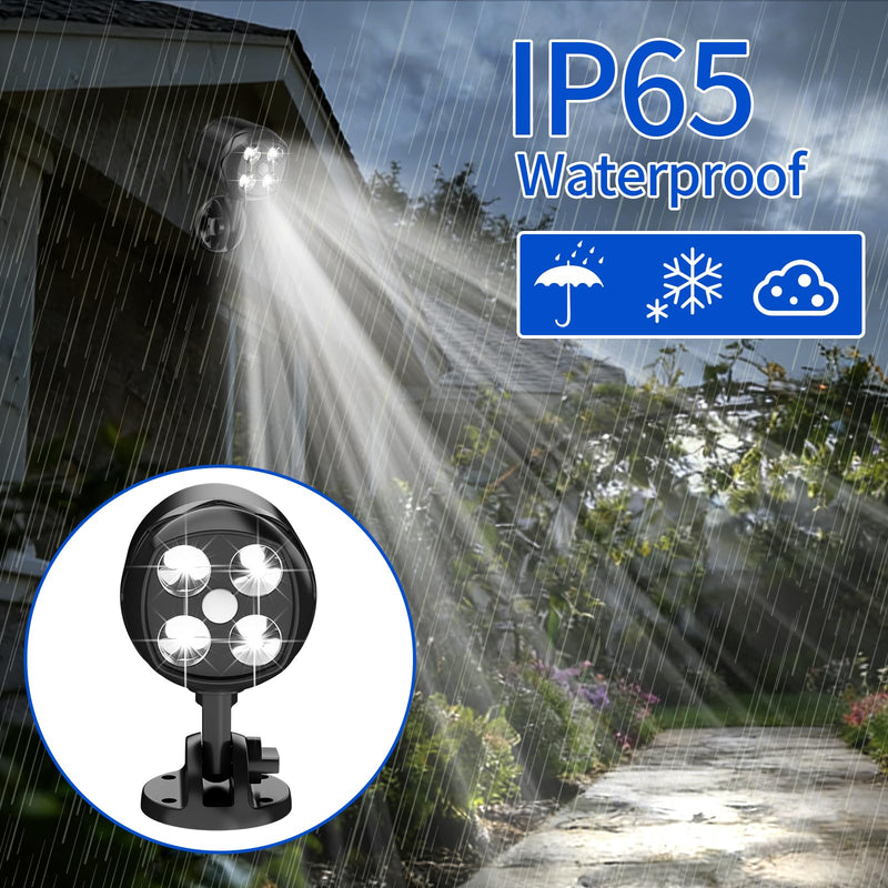 Battery Operated Outdoor Motion Sensor Light, 600LM 6000K Waterproof Wide-Angle Detection Auto On/Off Wall Light,for Garage, Yard, Front Door, Stair and Driveway (2 Packs) 2 Packs