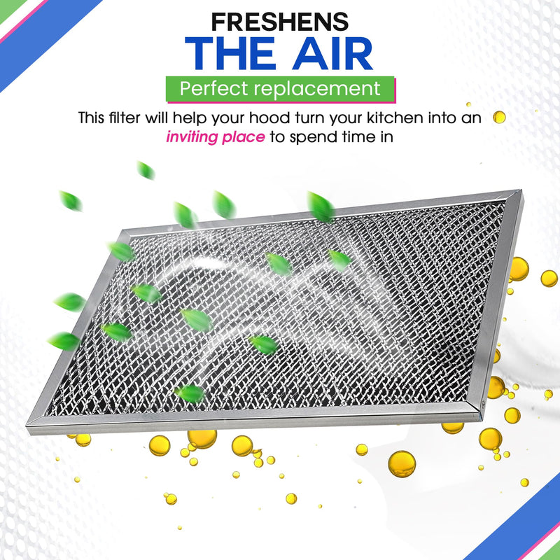 Range Hood Filter 8.50" x 11.25" for LL62F Combo Charcoal Grease Filter - Ductless Broan Range Hood Filter Replacement - Metal Mesh Screen Filters Grease and Carbon Freshens Kitchen Stove Air (2) 2