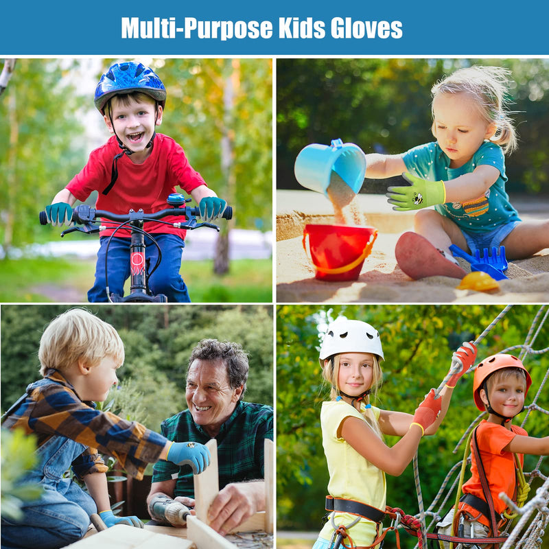 18 Pairs Kids Gardening Gloves Children Garden Glove Foam Rubber Coated Yard Work Gloves for Kids Toddlers Youth Boys Girls (Medium (Age 6-8)) Medium (Age 6-8)