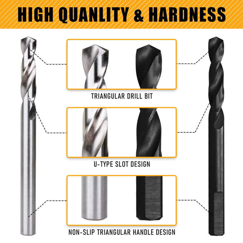 1/4 inch Pilot Drill Bit High-Speed Steel Bit HSS for Hole Saw Arbor 12pcs Use in Wood, Metal. DR-12pcs