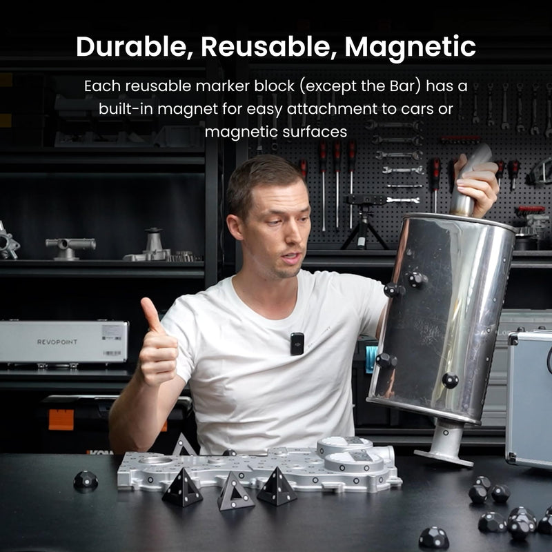 Revopoint 6 Pieces 3D Magnetic Dome Marker Kit for 3D Scanning, 3D Scanning Markers for 3D Scanners, 3D Tracking Dots for Preventing Tracking Loss and Enhance Accuracy, 3D Reference Point Marker