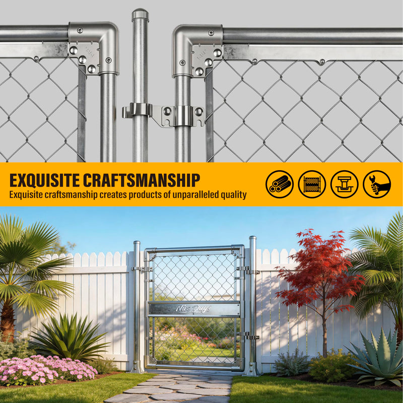 1-3/8" x 1-3/8" Chain Link Gate Latch Heavy Duty Stainless Steel Fence Gate Fork Latch Hardware with Padlock Hole 2pcs 1-3/8"x1-3/8" 2