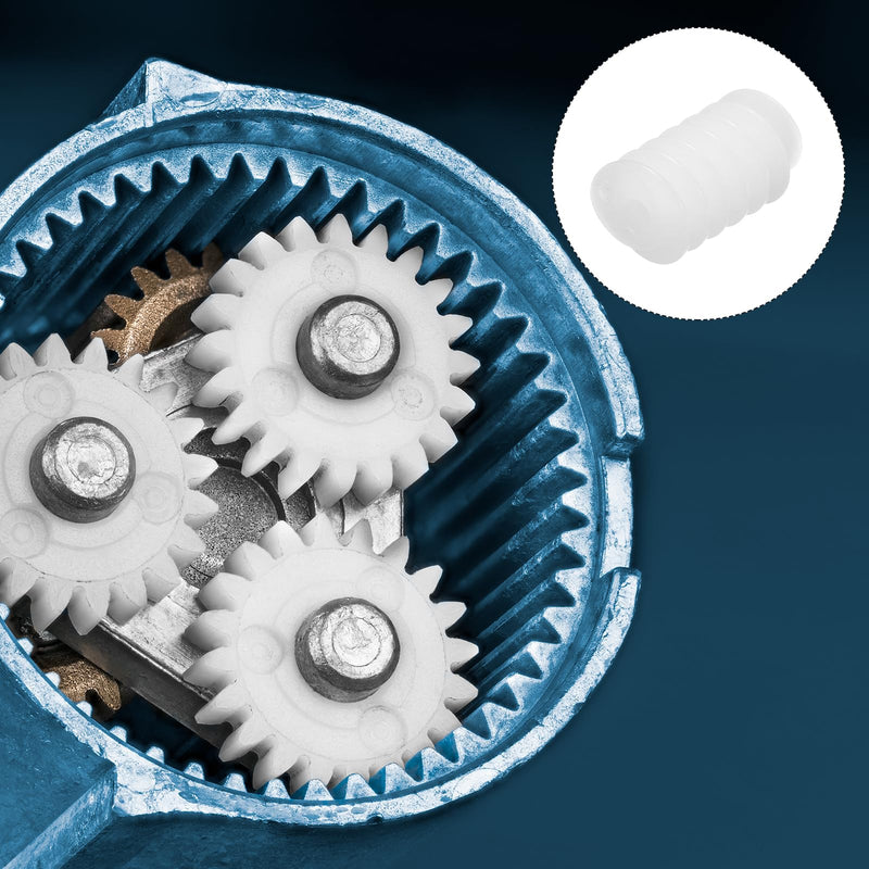 MECCANIXITY 20Pcs Plastic Gears Plastic Worm Gears Model 6102AA Reduction Gear for RC Car Model DIY Robot,White Module 0.5