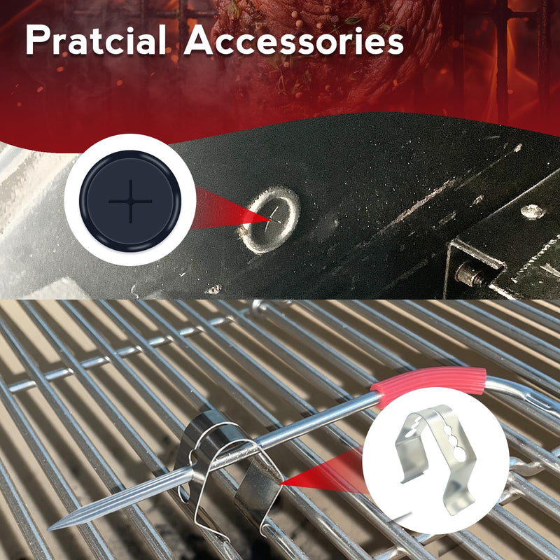 4-Pack Replacement Meat Temperature Probes for Weber Probe, iGrill & Weber Connect Smart Grilling Hub, 2.5mm Plug 48in Cable, ±1°C Accurate Washable Thermometer Probes, Color-Coded, -22°F to 572°F 4 Meat Probes(No Cable Organizer)