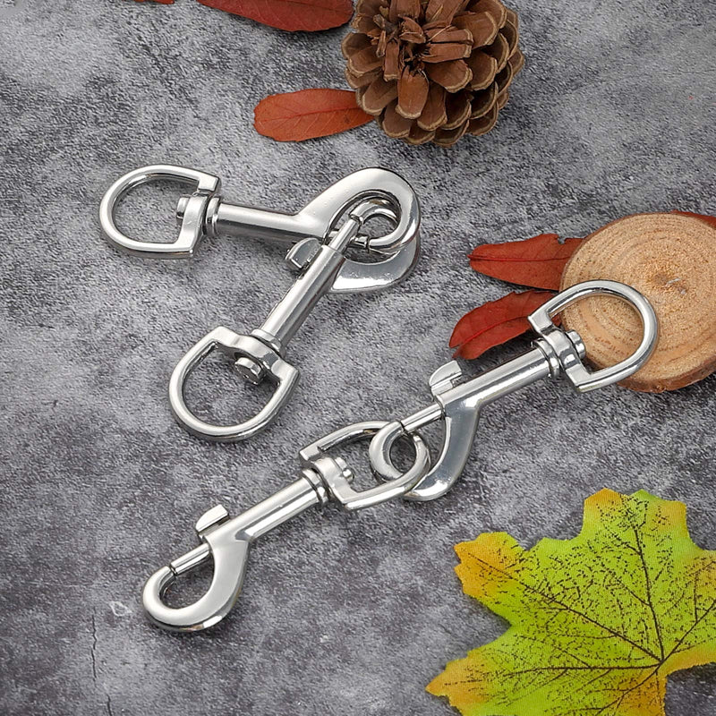 3 Inch Swivel Snap Hooks, 12Pcs Heavy Duty Pet Leash Hooks Swivel Eye Snap Clips for Dog Leash DIY Crafts Project