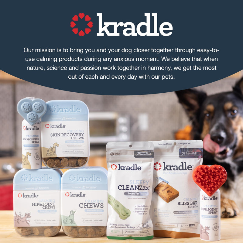 Kradle Daily Skin Recovery Chews - Skin Health Chews & Seasonal Allergy Support for Dogs - Soft Chews with Soothing Ingredients - for All Dog Breed & Sizes - 75 Count Jar - PawsPlanet Australia