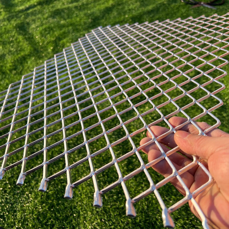 24"X16" 12 Gauge Rhombus Hole 1X1.3 Aluminum Expanded|Expanded Aluminum Sheet for Building Decorative Metal Sheet|Metal Screen Door Protector Perforated 24" X 16" 12Ga Hole 1"X1.3"