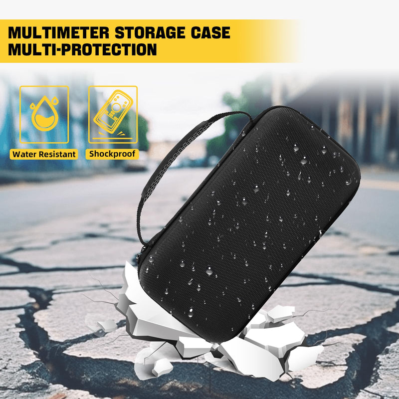 Carrying Case for Fluke 789/ 787B/ 787/287/ 289/1587 FC/ 87-V/ 87V Max/ 88V/ 15B+/ 17B+/ 1507/3000 FC Multimeter Testers and Accessories, Multimeter Storage Bag Organizer Box (Case Only) Black