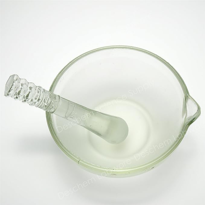 Deschem YB-150 mm Borosilicate Glass Mortar with Stick - NewNest Australia
