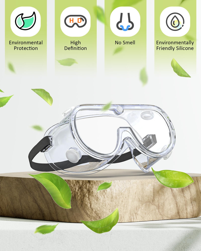 Anti-Fog Indirectly Vented Lab Safety Goggles Over Glasses 1 Pcs