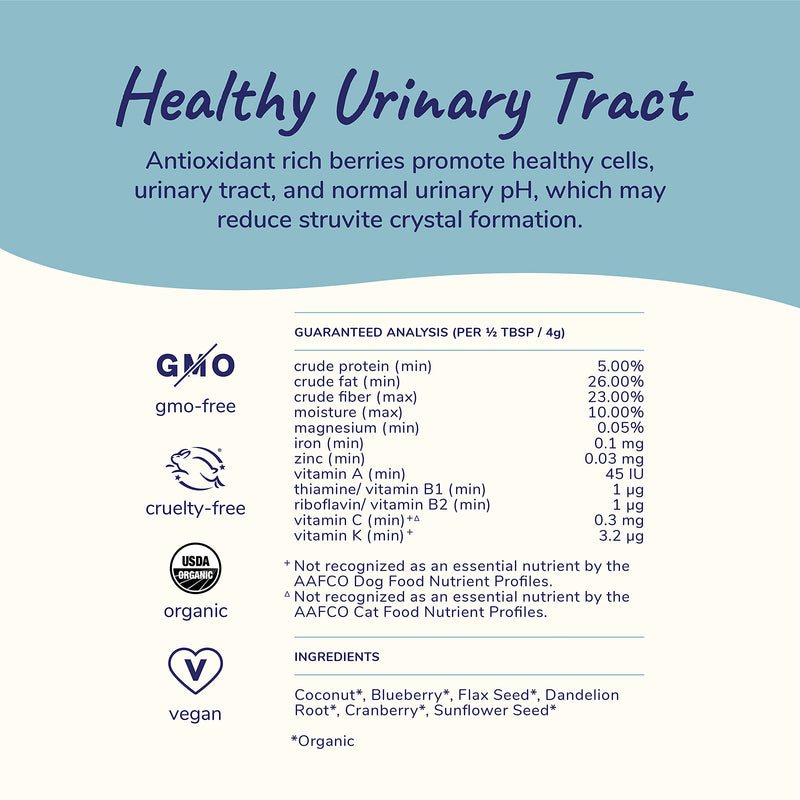 kin+kind Dog Supplement Powder - Cranberry Supplement for Dogs and Cats for Healthy Immunity - Cat & Dog Bladder Support - Natural Formula with Organic Cranberry, Blueberry and Coconut - Made in USA 4 Ounce (Pack of 1) - PawsPlanet Australia