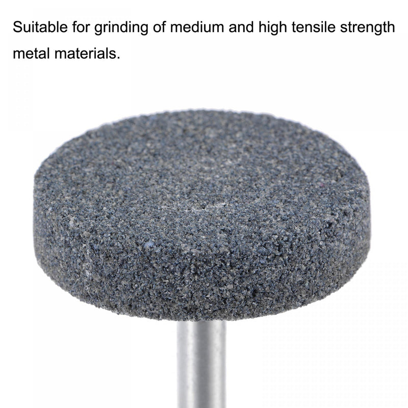 uxcell Mounted Grinding Stone 1/4" Shank 1.5-inch Dia Corundum Grinding Wheel Polishing Head for Rotary Tool