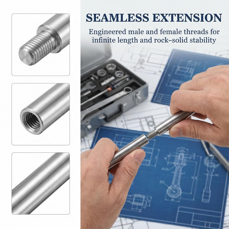 10-Pack M6x100mm+8mm Standoff Screws, 304 Stainless Steel Male-Female Threaded Spacers for PCB Motherboard, DIY Drone & Computer Case Projects