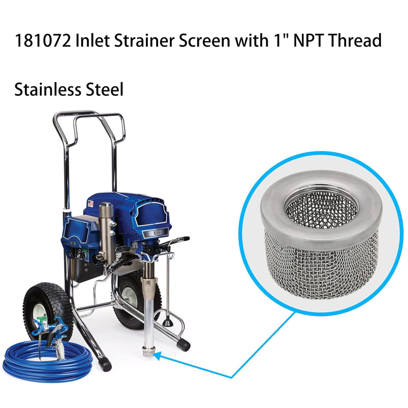 181072 Pump Inlet Strainer Screen Filter fits UltraMax 795 1095 1595 GMAX 3900 5900 Ultra 750 1000 1500 1" NPT Thread Stainless Steel