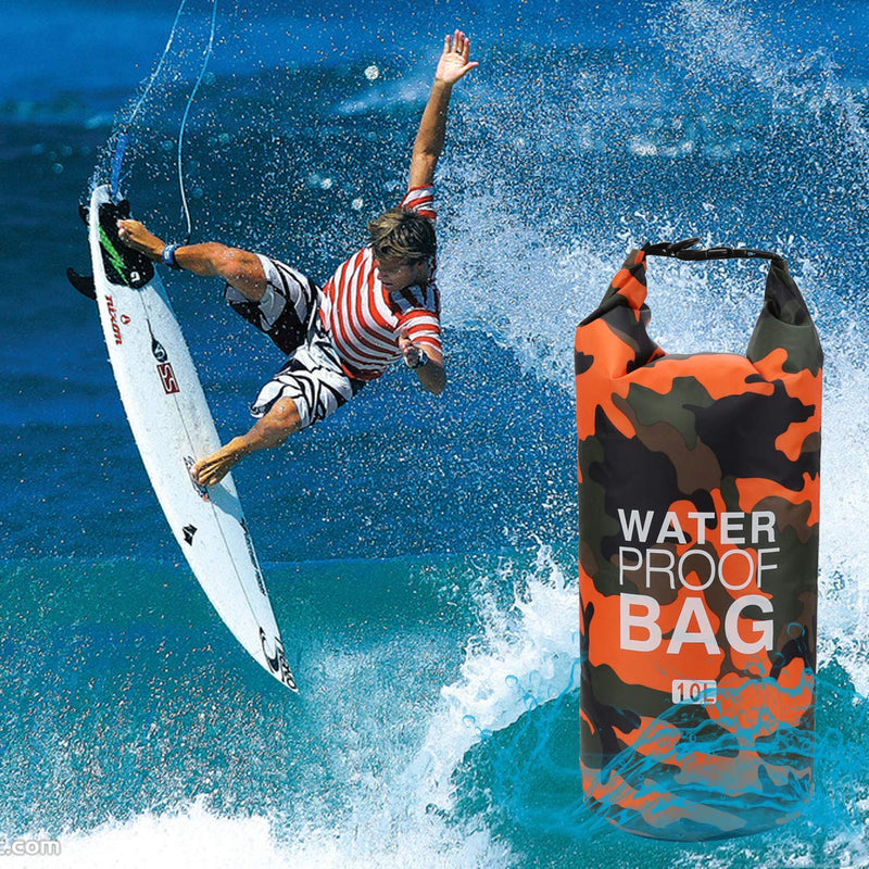 Waterproof Dry Bag 2L/5L/10L/15L/20L/30L, Roll Top Sack Keeps Gear Dry for Kayaking, Rafting, Boating, Swimming, Camping, Hiking, Beach, Fishing with Free Waterproof Phone Case (Orange, 30L)
