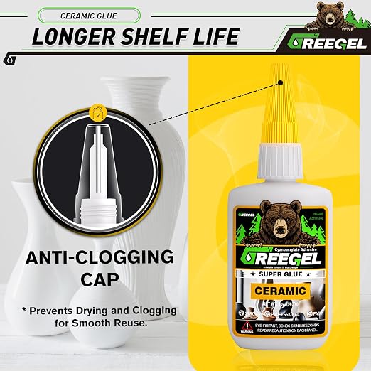 Ceramic Glue, Best Super Clear Glue for Porcelain, Pottery and China Repair, Food Safe Adhesive Kit for Mugs and Dishes, Also Effortlessly Bonds Wood, Glass, Plastic, Shoe, Crafts DIY and More Ceramic glue - NewNest Australia