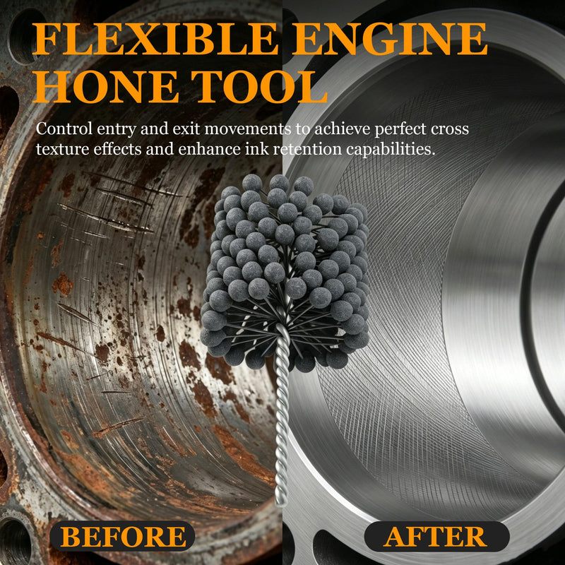 3 Inch Cylinder Hone Ball Brush – 240 Grit Silicon Carbide, Flexible Honing Tool for Deburring & Cross-Hatching, Ideal for Honing Cast Iron, Steel, and Stainless Steel Engine Cylinders