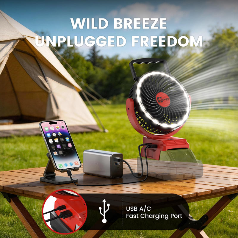 ohyes 5IN Jobsite Fan Fit for Milwaukee 18V Battery