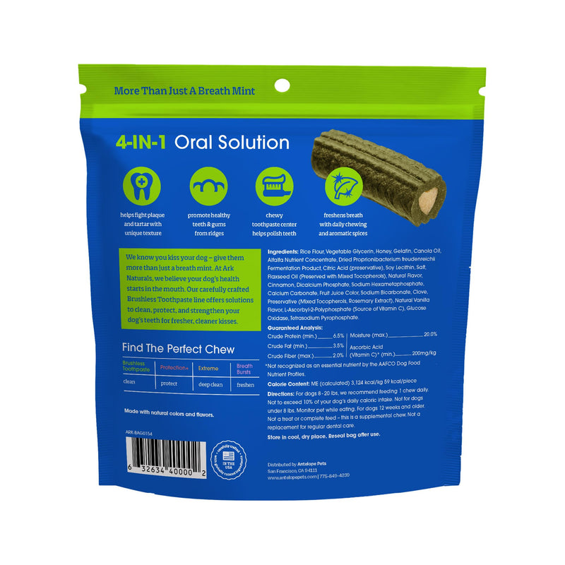 Ark Naturals Small Breed Brushless Toothpaste + Breath Bursts Bundle - Vet Formulated Dog Dental Chews for Small Breeds - Helps Reduce Plaque & Tartar, Polishes Teeth, and Freshens Breath