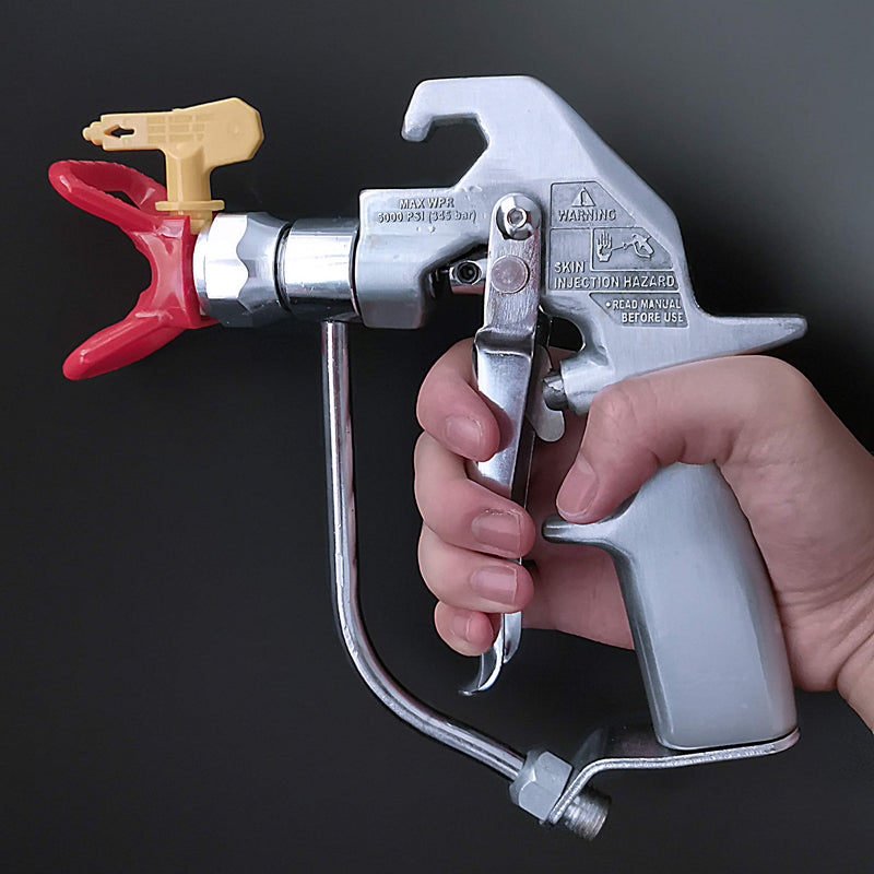 Airless Spray Gun 5000 PSI Silver Airless Paint Spray Gun with Spray Tip 517
