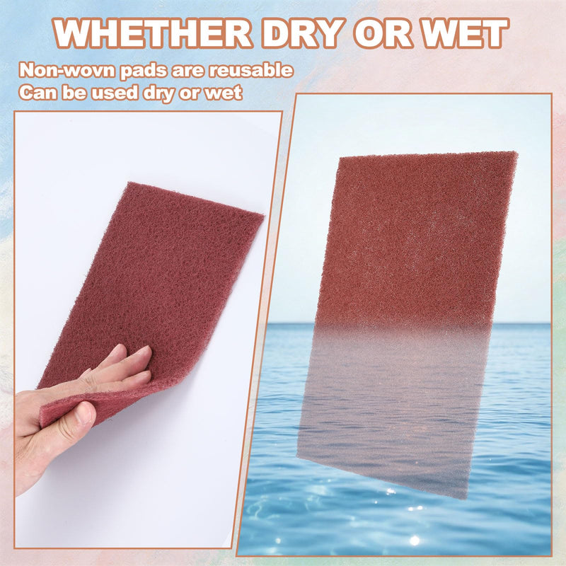 800 Grit Scuff Pads General Purpose 9x6 Wine Red 20 Pcs 800 grit