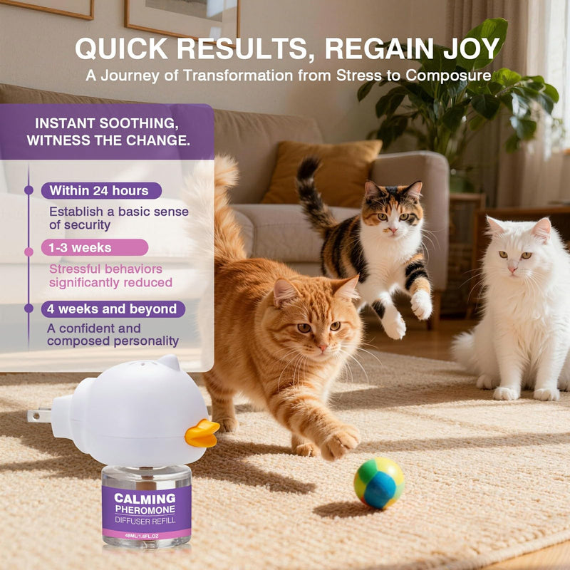Tcllka Relieve Anxiety Stress Cat Calming Diffuser Comfort for Cats Fits All Cats