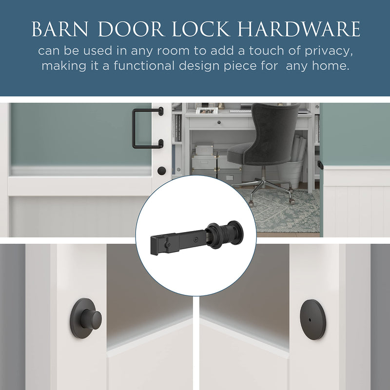 National Hardware N700-150 Barn Door Lock, 5" x 1-1/4" x 3/4", Matte Black 5" x 1-1/4" x 3/4"