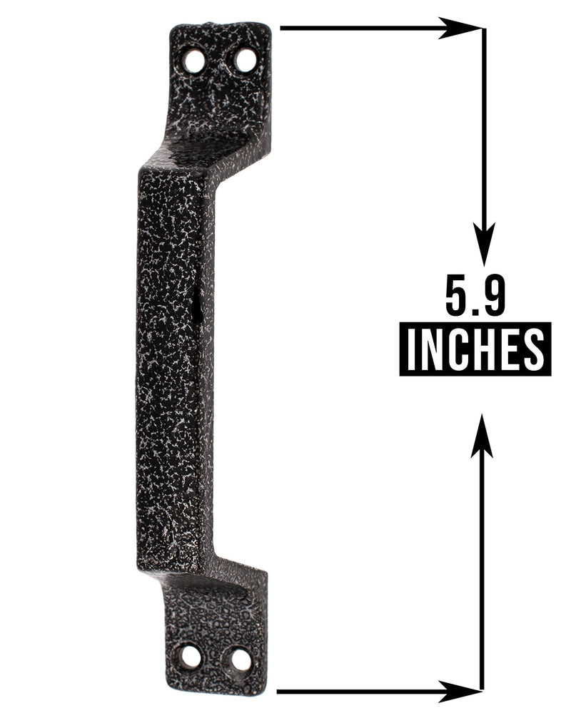 Stainless Steel Pull Handle - Pack of 2 - Heavy Duty Farmhouse Door Black Handle - Utility Metal Gate Pulls Handles Outdoor