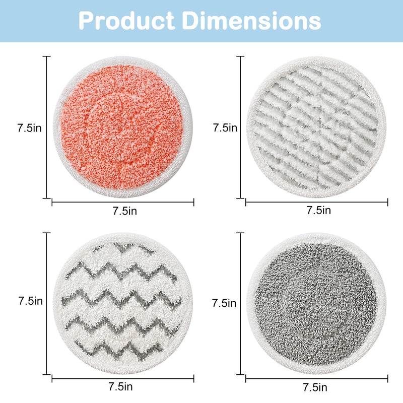 12 Pack Upgraded S7001 Pads Replacement Steam Mop Pads for Shark S7001 S8201 S7000 S8001 S7201 S7000AMZ S7001TGT Series Steam Mop Pads,Steam&Scrub All-in-One Scrubbing Mop Pads,Part Model #:XKITP7000 12 pack Upgraded